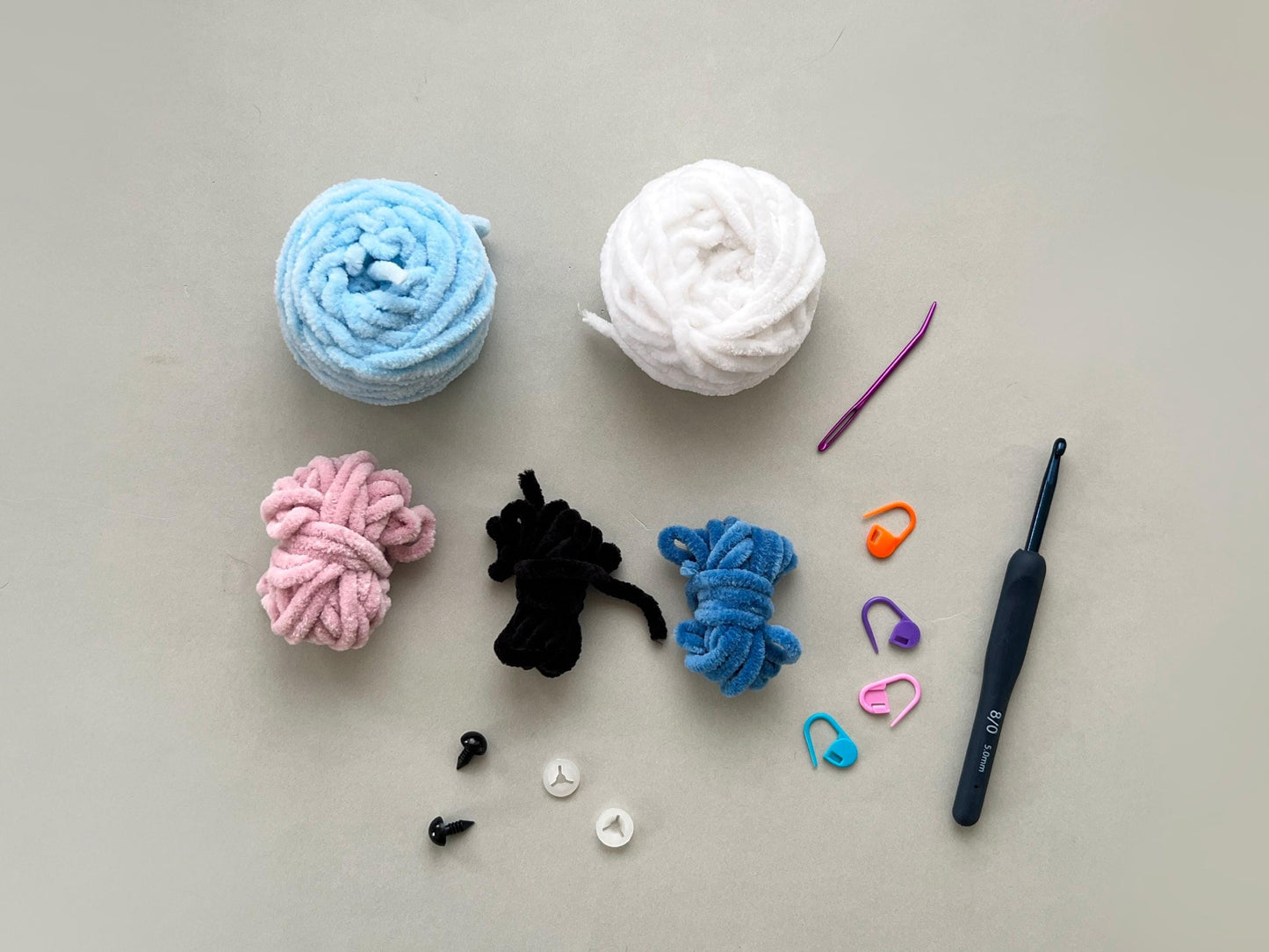 Blue Budgie Learn to Crochet Kit