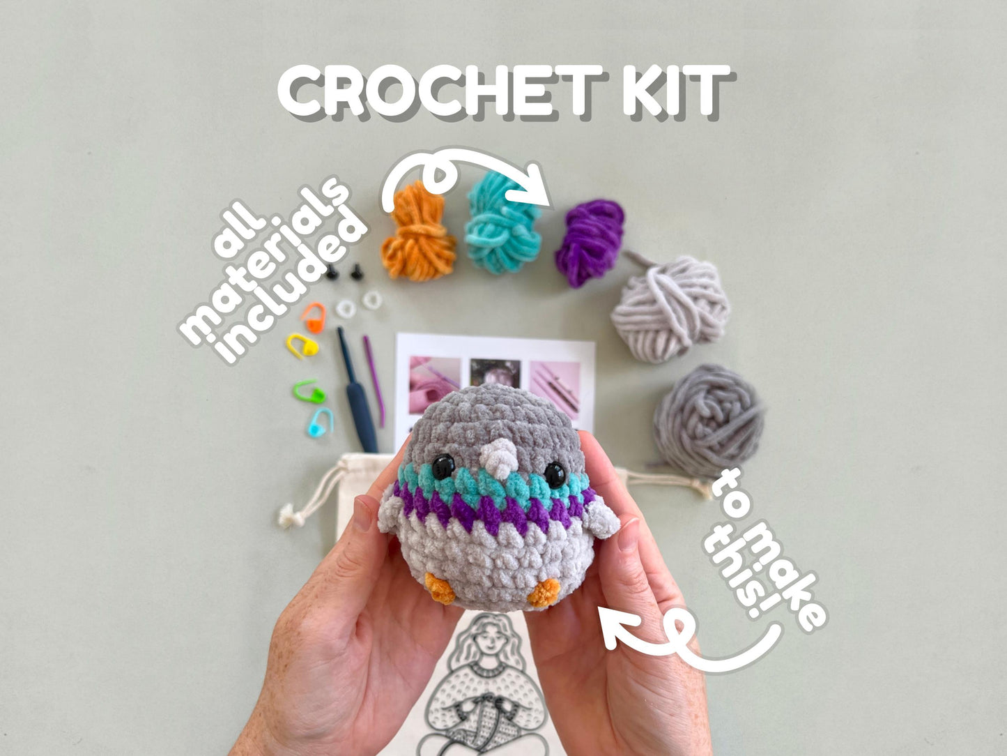 Pigeon Learn to Crochet Kit