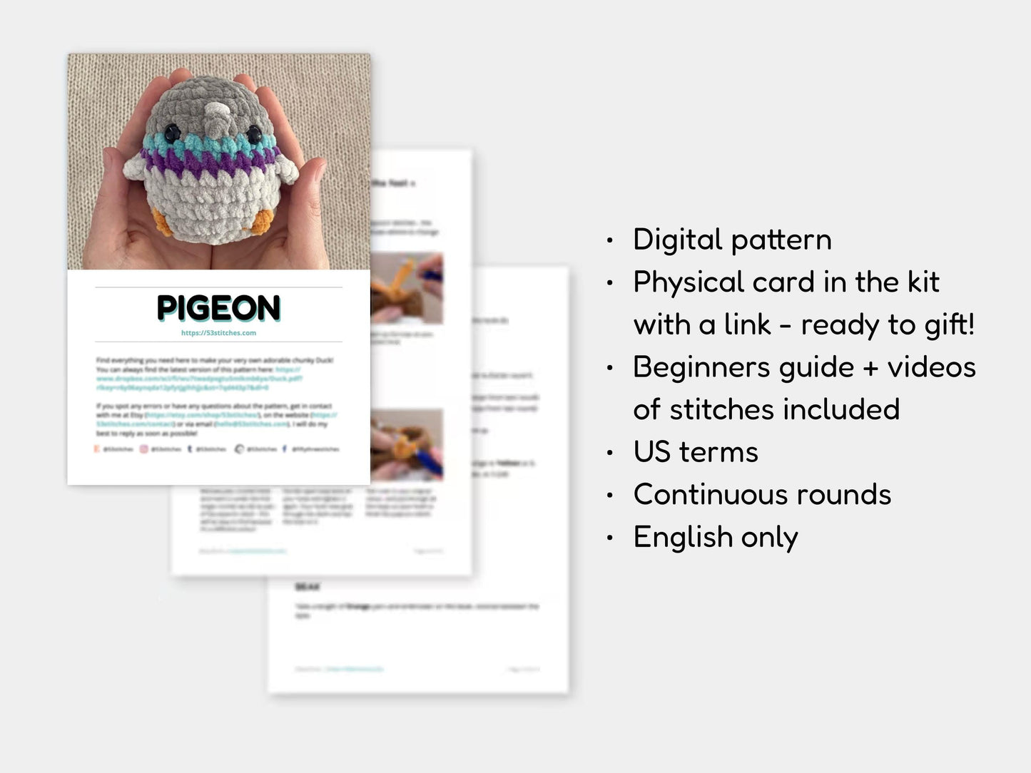Pigeon Learn to Crochet Kit