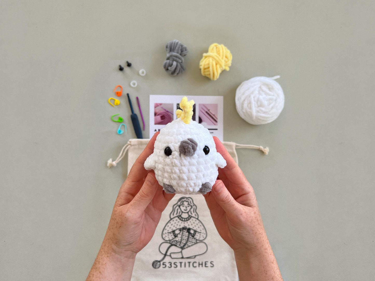 Cockatoo Learn to Crochet Kit