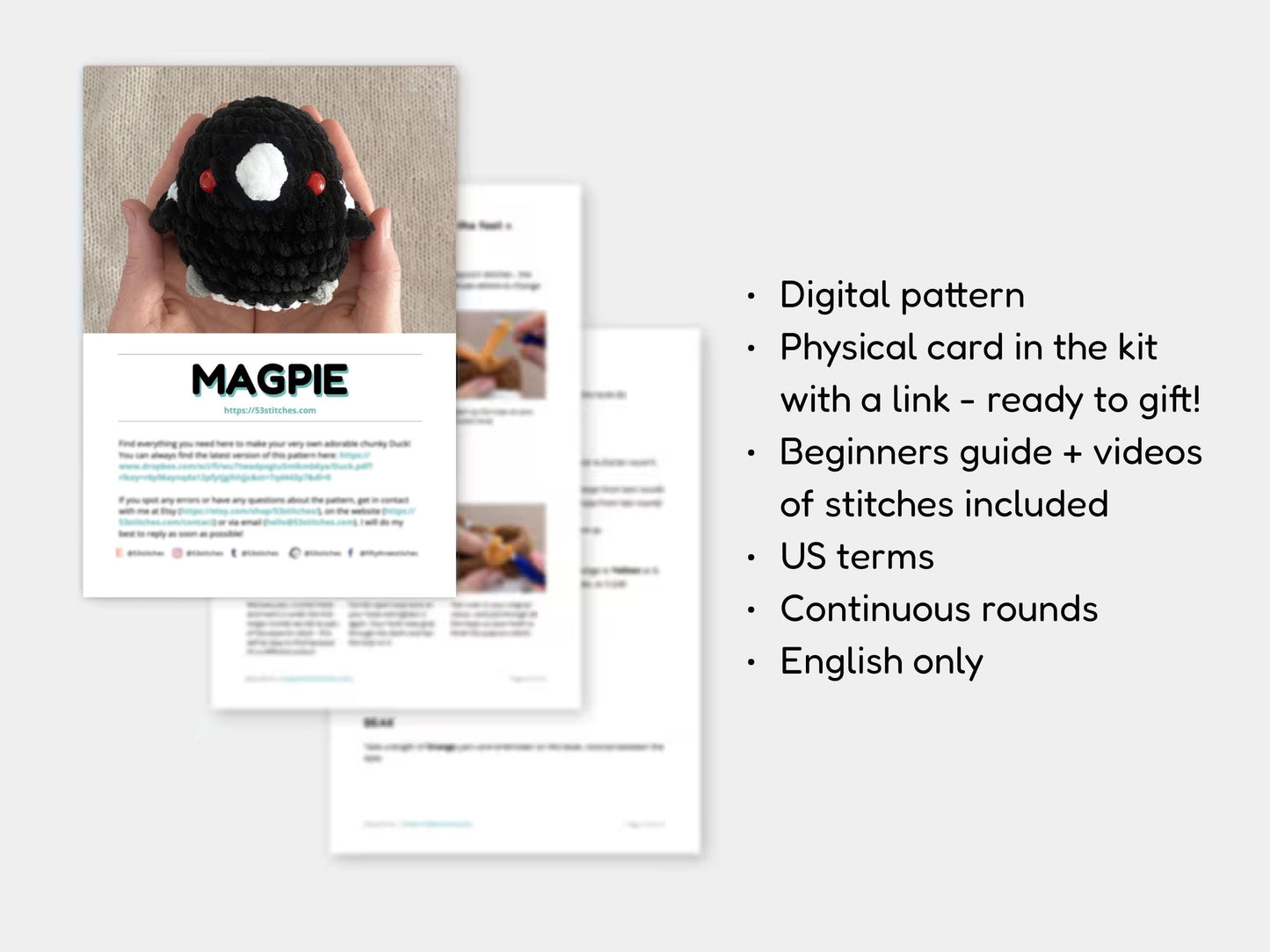 Magpie Learn to Crochet Kit