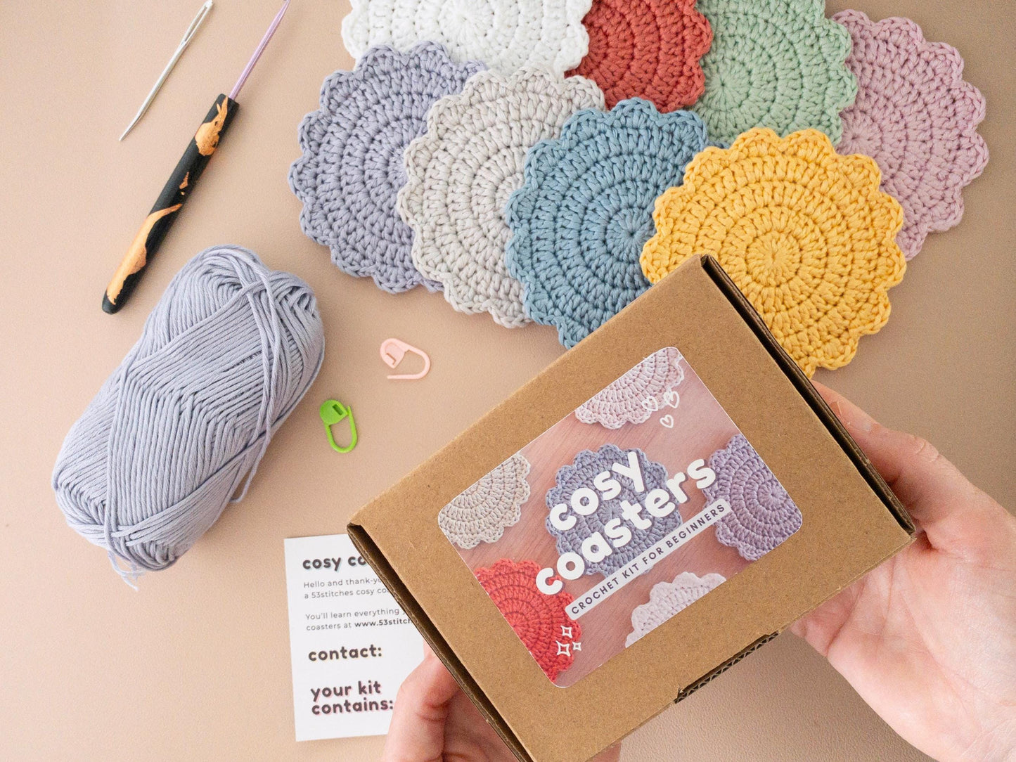 Coaster Set - Learn to Crochet Kit