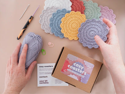 Coaster Set - Learn to Crochet Kit
