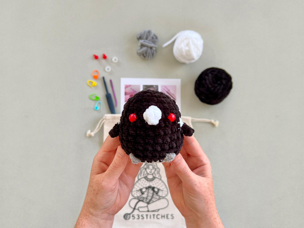Magpie - Learn to Crochet kit - 53stitches Australia