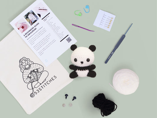 Panda Learn to Crochet Kit
