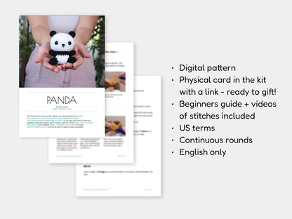 Panda Learn to Crochet Kit