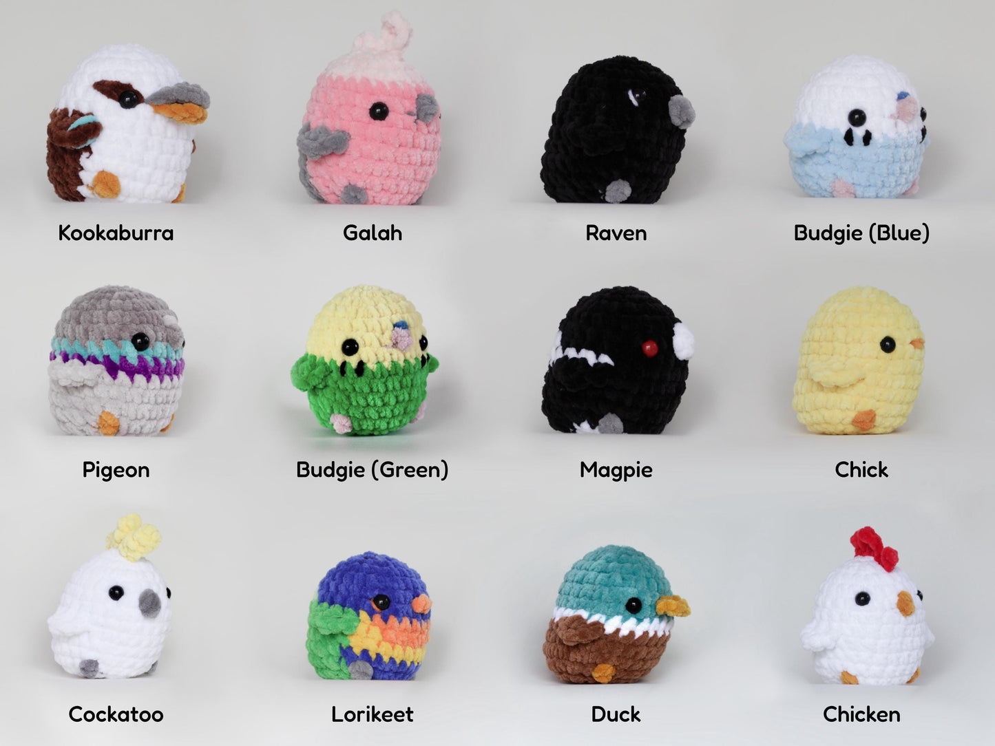 Handmade crochet bird - Finished adorable crochet plushie - Soft and squishy - Made to order