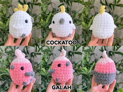 Handmade crochet bird - Finished adorable crochet plushie - Soft and squishy - Made to order