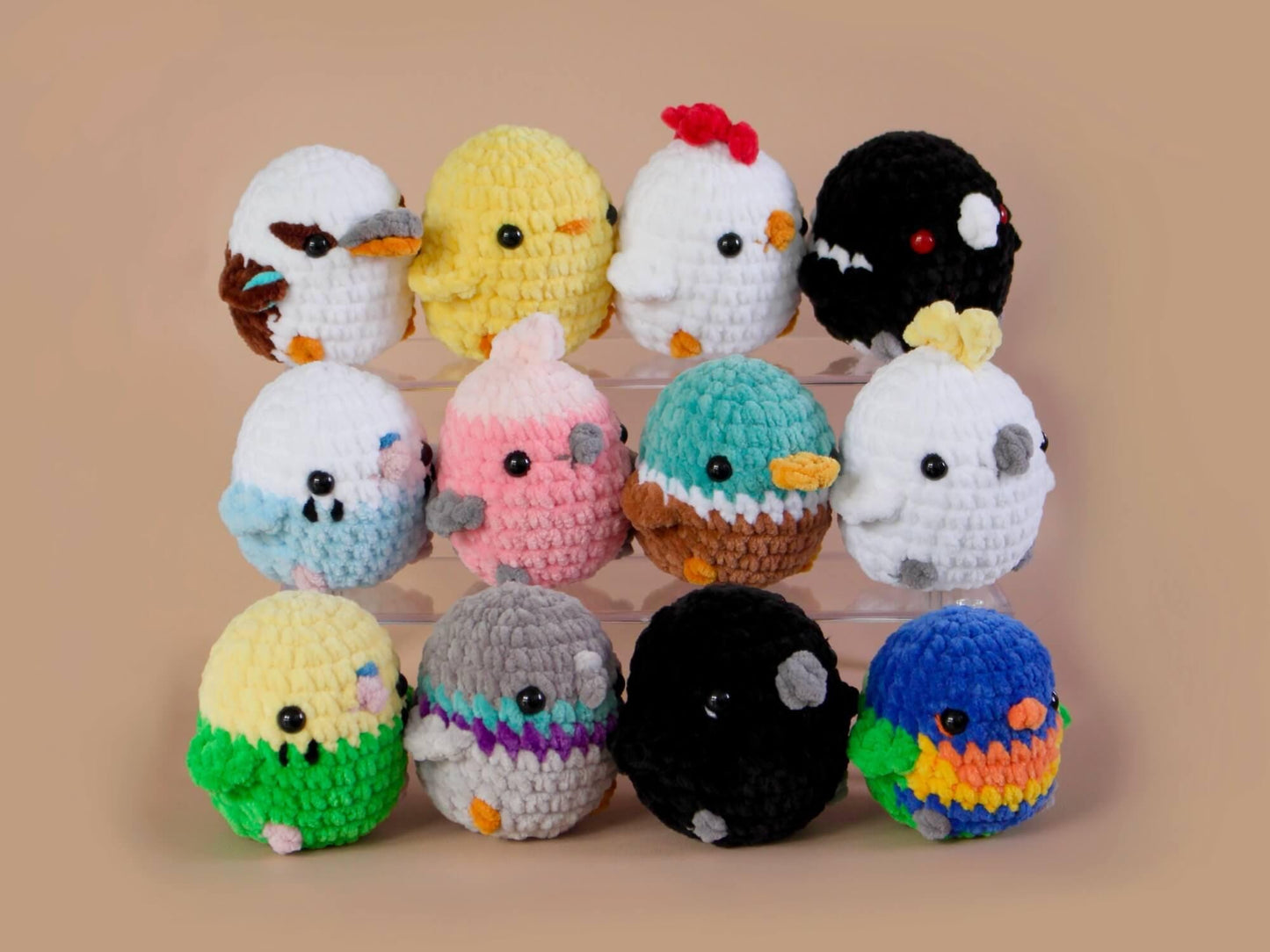 Handmade crochet bird - Finished adorable crochet plushie - Soft and squishy - Made to order