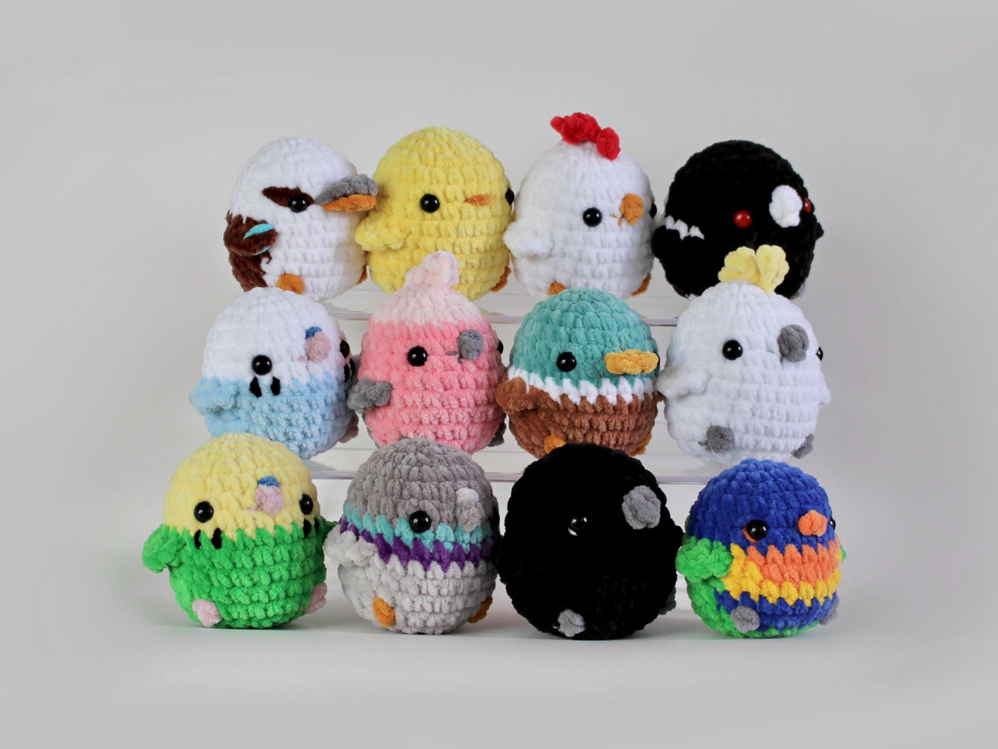 Handmade crochet bird - Finished adorable crochet plushie - Soft and squishy - Made to order