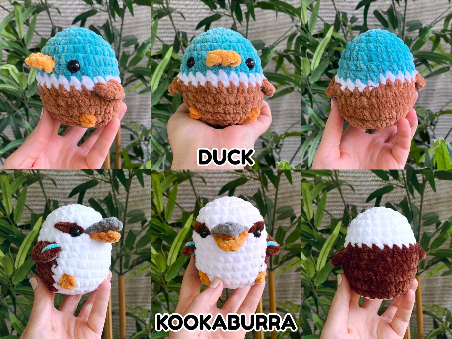 Handmade crochet bird - Finished adorable crochet plushie - Soft and squishy - Made to order